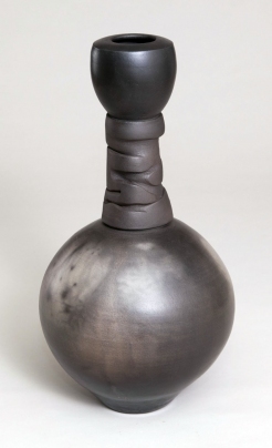 Ellen Schön  Bottle Series Smoke-fired clay