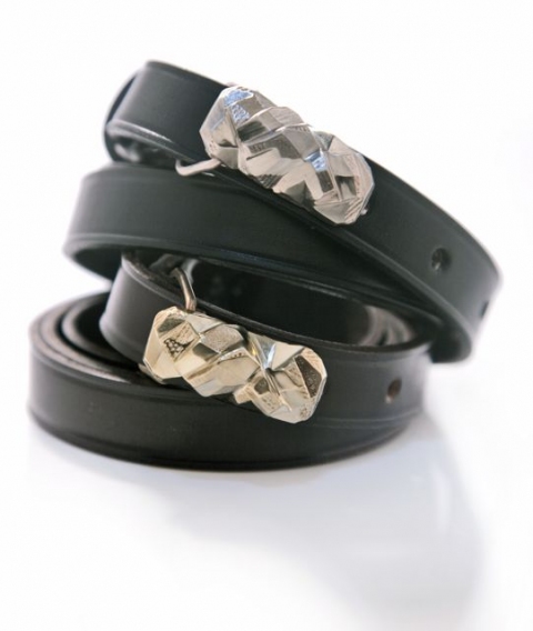 Elyse Garling Jewelry Belt Buckles White Bronze, Brass Alloy, Handmade in VT Leather Belt         