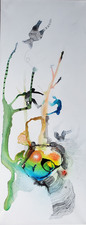 Elyssa Wortzman SHE Acrylic, ink on canvas