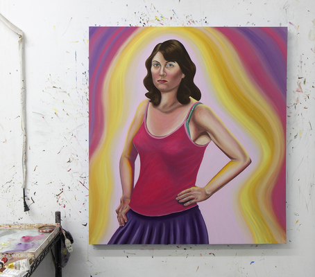 Emily Roz Studio oil on wood panel, 32 x 36 inches