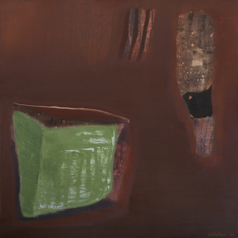 Green Tent Silent Geography Oil on linen