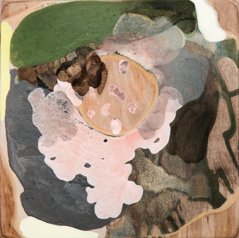 Salt Song Sediment Songs oil and acrylic on carved board