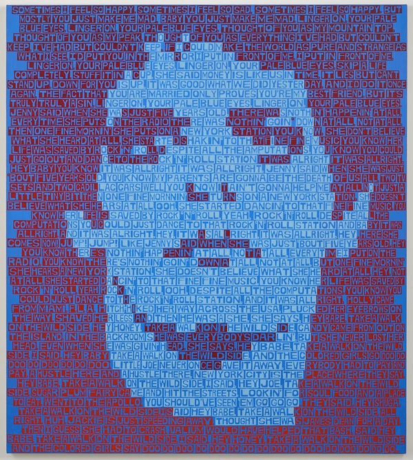 Erik den Breejen text portraits Acrylic on canvas