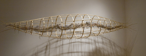Erik Johanson Sculpture willow, bamboo and steel/ bronze wool