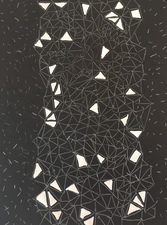Erin Barach In Residence acrylic and graphite on black construction paper