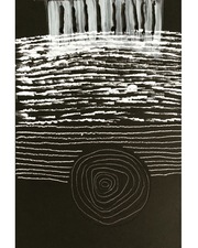 Erin Barach In Residence acrylic, ink and graphite on black construction paper