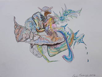 Erin Treacy Islands/Centerpieces Pencil, conte, and marker on paper
