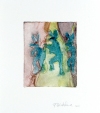  FB @ Oehme Graphics Watercolor monotype from sandpaper with handpainting.