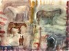  ANIMALS: HORSES Watercolor on Arches France