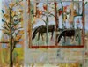  ANIMALS: HORSES Oil on linen