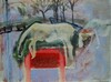  ANIMALS: HORSES Oil on linen