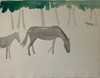  ANIMALS: HORSES Watercolor sketch on paper