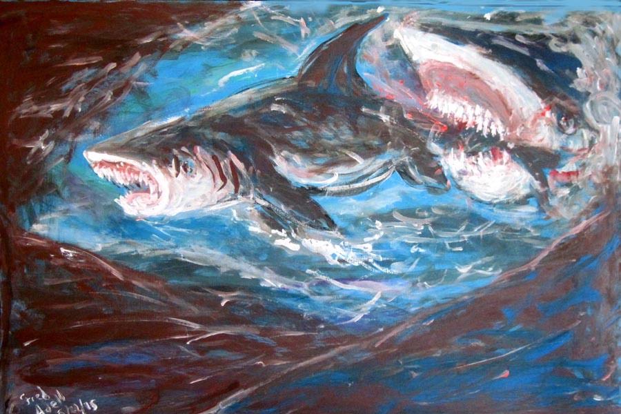 fred adell wildlife artist fishes paintings and mixed media