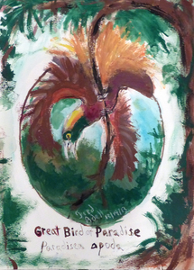 Fred Adell - Wildlife Artist Works on Paper mixed media (ink, watercolor, oil pastel)