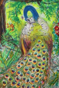 Fred Adell - Wildlife Artist Works on Paper mixed media -- ink, tempera, oil pastels on illustration board