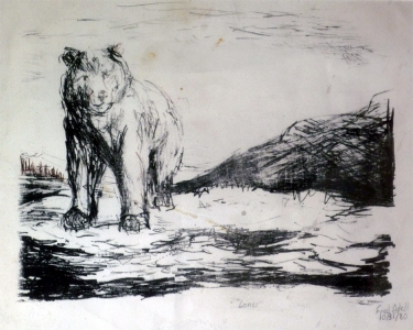 Fred Adell - Wildlife Artist Bears Lithograph