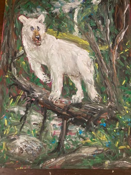 Fred Adell - Wildlife Artist Bears Mixed Media (Ink, watercolor, tempera) on watercolor paper.