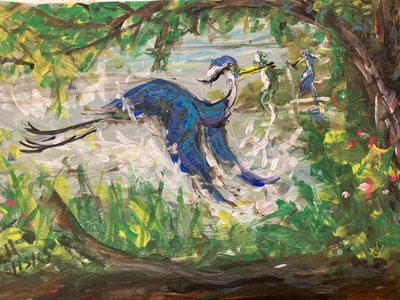 Fred Adell - Wildlife Artist Works on Paper Mixed Media (Ink, watercolor, tempera) on watercolor paper