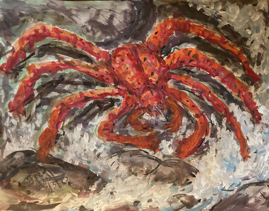 Fred Adell - Wildlife Artist Crustaceans  Mixed Media (Ink, watercolor, tempera) on watercolor paper