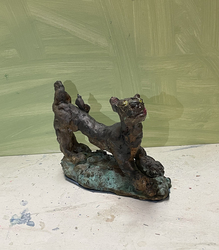 Fred Adell - Wildlife Artist Cats (wild) Bronze