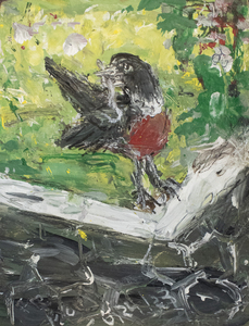 Fred Adell - Wildlife Artist Works on Paper Mixed Media (Ink, watercolor, tempera) on primed (gessocardboard