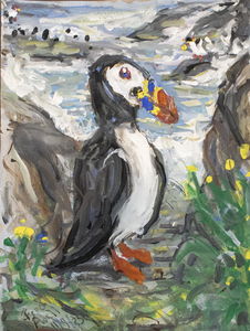 Fred Adell - Wildlife Artist Works on Paper Mixed Media (Ink, watercolor, tempera) on watercolor paper