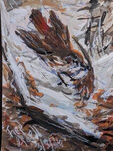 Fred Adell - Wildlife Artist Works on Paper Mixed Media (Ink, watercolor, tempera, color pencils) on watercolor paper