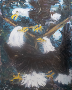 Fred Adell - Wildlife Artist Works on Paper acrylic on canvas panel,