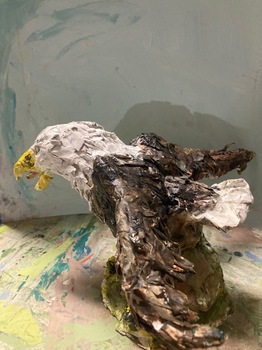 Fred Adell - Wildlife Artist Sculptures Mixed Media (wire, papier-mache`, acrylic paints) Sculpture