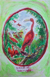 Fred Adell - Wildlife Artist Works on Paper Mixed media (ink, watercolor, tempera, oil pastel)