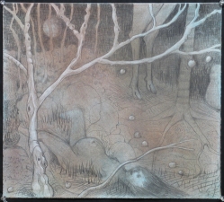  Paleolithic Picnic Graphite and Pastel