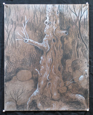  Knarly Trees (2013) Dry Pigment, Graphite, Gouache
