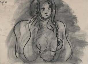 Garvey Rita  Art & Antiques Robert De Niro, Sr. (1922-1993) Charcoal on paper