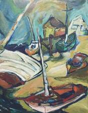 Garvey Rita  Art & Antiques Robert De Niro, Sr. (1922-1993) Oil on masonite