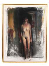 Garvey Rita  Art & Antiques Stephen Brown (1950-2009) Charcoal and pastel on paper. 