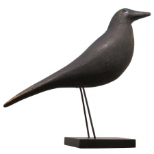 Garvey Rita  Art & Antiques Charles Perdew (1874-1963) Crow Decoy Painted wood,glass and wire