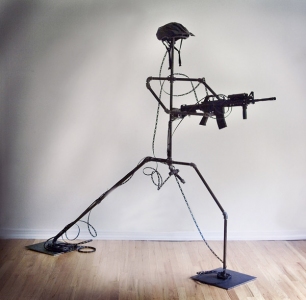 Gary DiBenedetto Kinetic Sound Sculptures steel, plastic, audio technology  2006