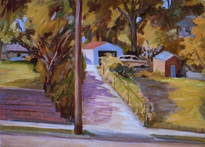  GEORGE TAPLEY (home)           oil on gessoed paper