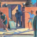  GEORGE TAPLEY (home)          Figures oil/canvas