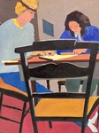  GEORGE TAPLEY (home)          Figures oil on canvas