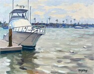  GEORGE TAPLEY (home)          Back Bay & Newport Beach oil on panel