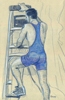  - "Erotic Life Drawings/Misc. Erotic Work" - <i>Warning: Adult Content, please be 18 to view</i> Life Drawing, Color Pencil on Toned Paper