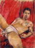  - "Erotic Life Drawings/Misc. Erotic Work" - <i>Warning: Adult Content, please be 18 to view</i> Color Pencil and Watercolor on Brown Paper