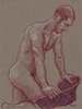  - "Erotic Life Drawings/Misc. Erotic Work" - <i>Warning: Adult Content, please be 18 to view</i> Life Drawing - Colored Pencil on Toned Paper