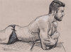  - "Erotic Life Drawings/Misc. Erotic Work" - <i>Warning: Adult Content, please be 18 to view</i> Life Drawing, Color Pencil on Toned Paper