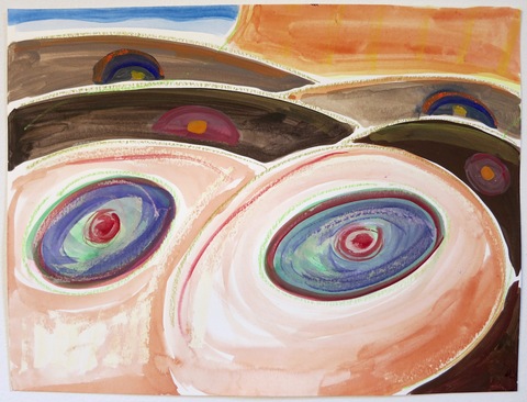 Landscape Recent Paintings guache and pastel on paper