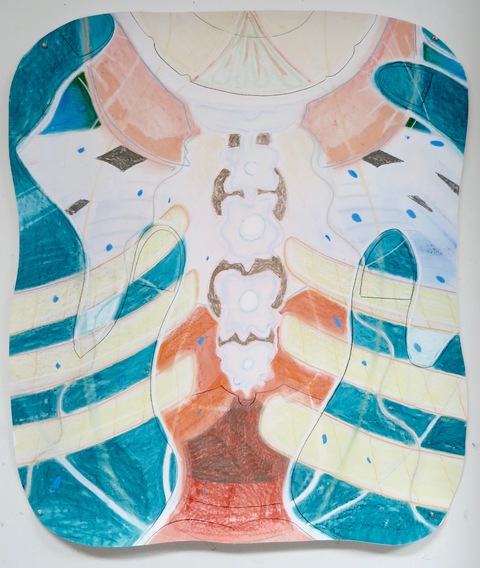 Badge III Recent Paintings pastel on paper