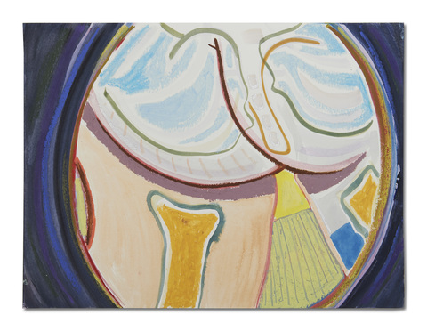 TEV Recent Paintings gouache and oil pastel on paper