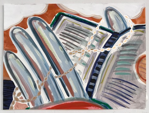 Nightly Recent Paintings gouache and mixed media on paper
