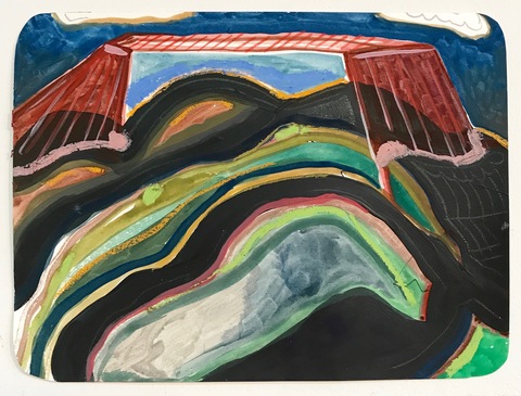Land Land Recent Paintings gouache and pastel on paper